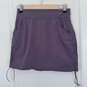 Columbia Omni-Shield Skort Plum Gray Ruched Drawstring Women’s Small Pockets